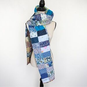 Vintage Cozy Quilt Scarf Handmade Hand Stitched Reversible